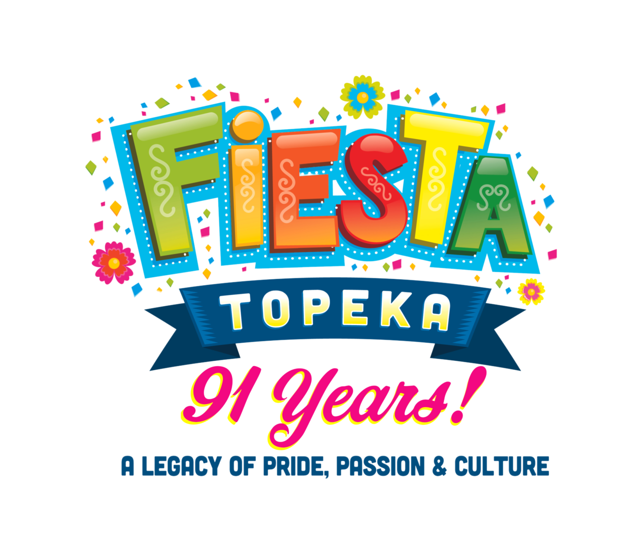 91 Years Fiesta Topeka Logo